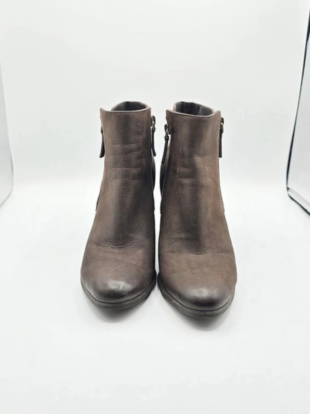 Michael Kors Brown Leather Ankle Boots Women’s 8 Western Boho Festival 3in Heel